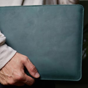 Funda de piel para MacBook Air/Pro con forro de fieltro: Funda personalizada para MacBook imagen 4