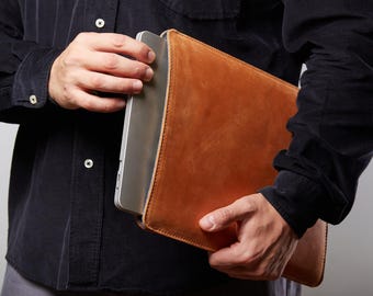 MacBook Air 13 M2 Sleeve Genuine Leather New MacBook 2023 Pro 14, Pro 16 Pro 15 Leather Case a2159