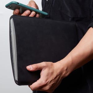 Slim Leather Case for Macbook Pro 13. Leather Custom Macbook Air Sleeve. Genuine Leather Laptop Case with Embossing. Anniversary Gift