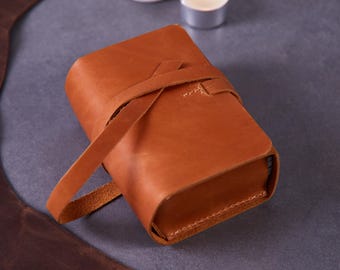 Leather Tarot Card Pouch: Personalized Spiritual Gift