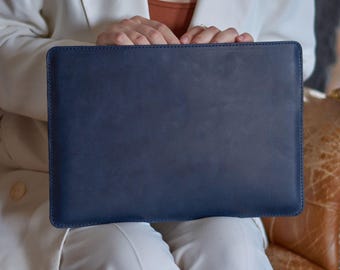 Leather MacBook Case - Personalized Laptop Sleeve - iPad Case