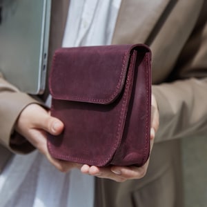 Personalized Leather Charger Holder. Tech Accessory Pouch for Cables & USB Storage. Compact Storage Pouch. Cord, Adapter Storage Bag
