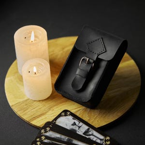 Premium Leather Tarot Card Case. Vintage Tarot Deck Holder made of Genuine Leather. Perfect Gift for Tarot Fans. Fast US Shipping