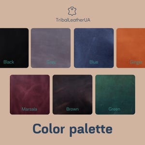 a color palette of different shades of leather