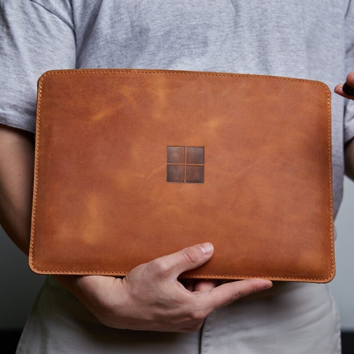 Microsoft Surface Pro 9 Leather Sleeve Case Handmade Etsy