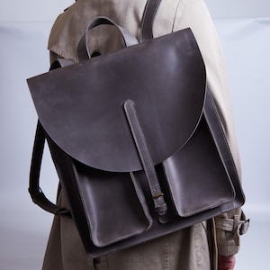 Custom Leather Backpack, College Backpack, Aesthetic Backpack for Women, Laptop Backpack