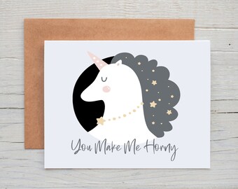 Funny Greeting Card-You make me horny