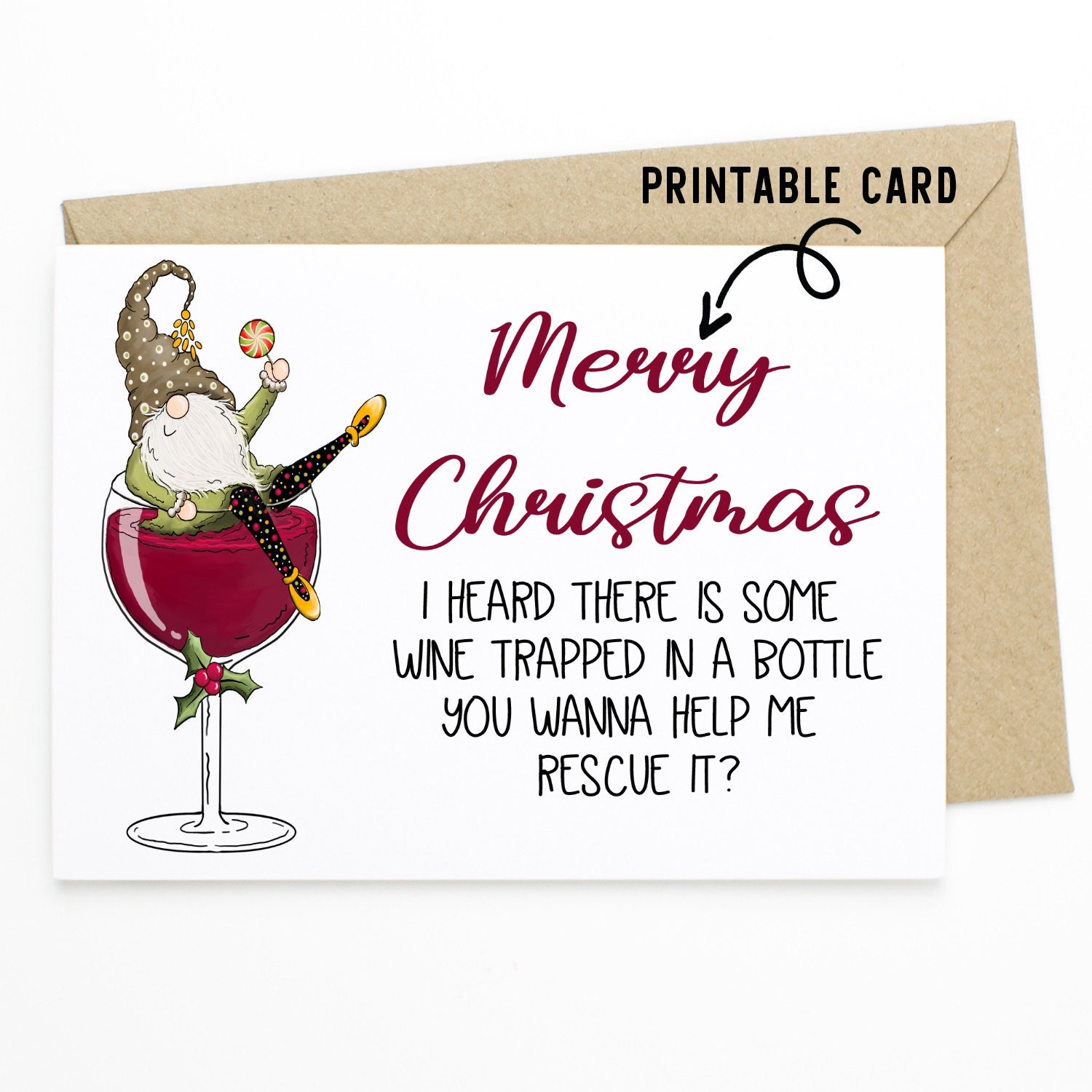Funny Christmas Card Trapped Wine Printable Download Card - Etsy funny-christmas-card-trapped-wine-printable-download-card-etsy
