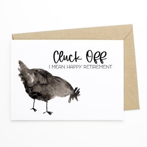 Carte de retraite amusante - Cluck Off