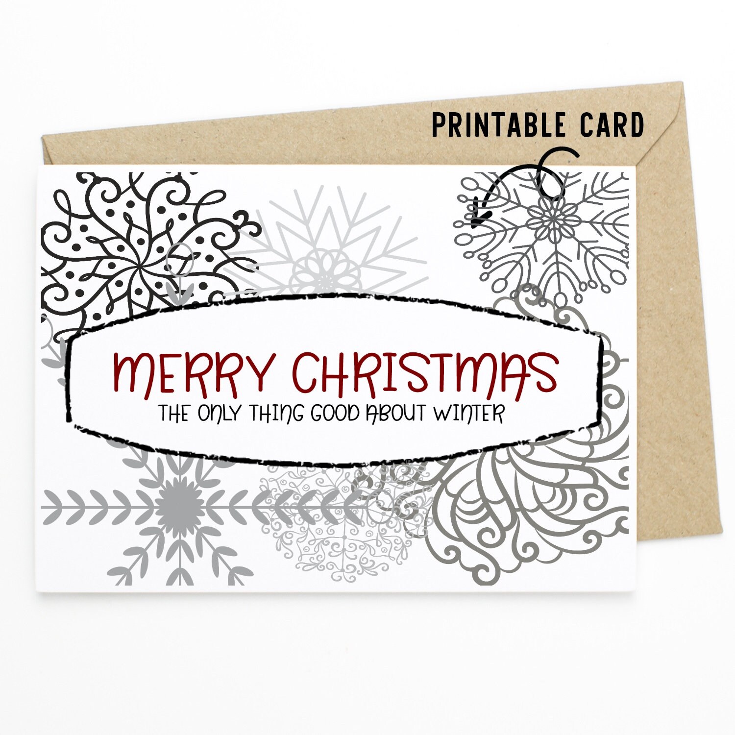 Merry Christmas Printable Card