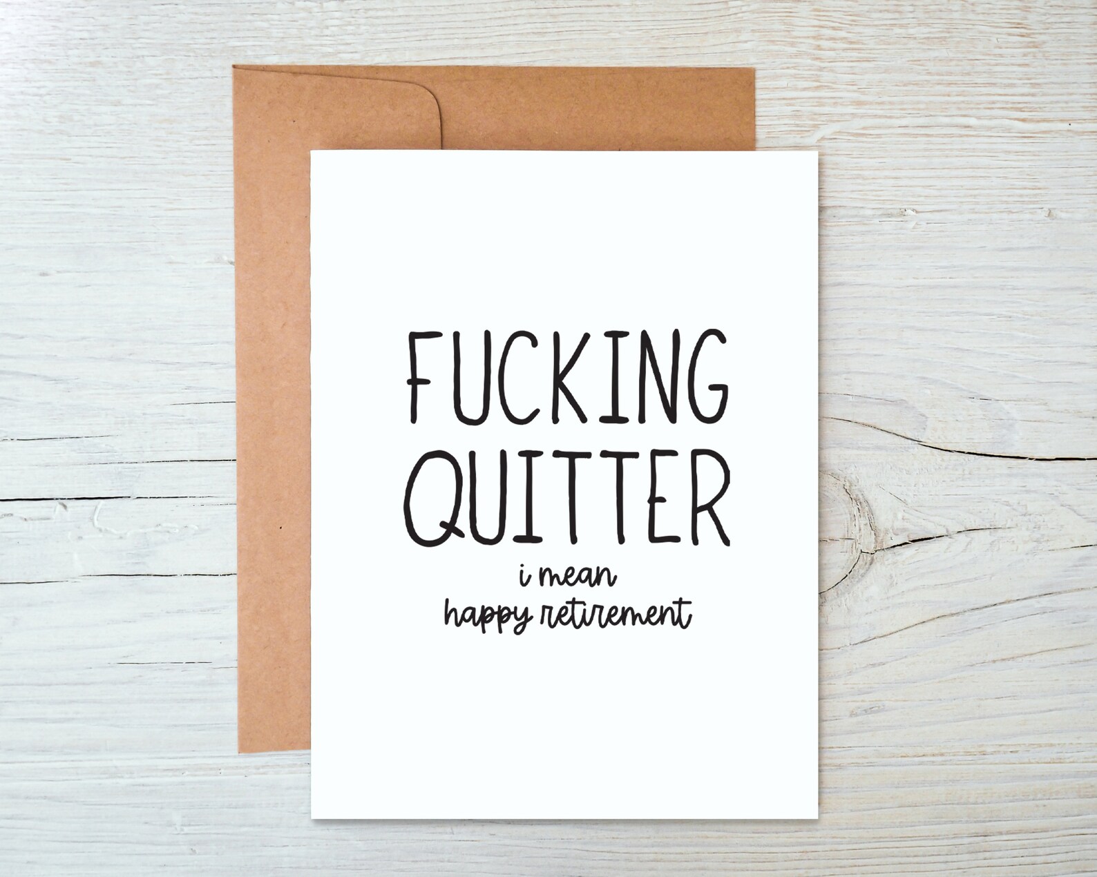 Funny Retirement Card Fucking Quitter Printable Download Etsy