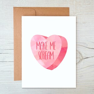 Mari drôle ou carte de Saint Valentin - fais-moi crier - carte d'anniversaire