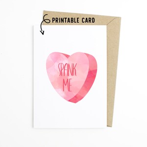 Carte de Saint-Valentin drôle - Talk Dirty - carte à télécharger imprimable