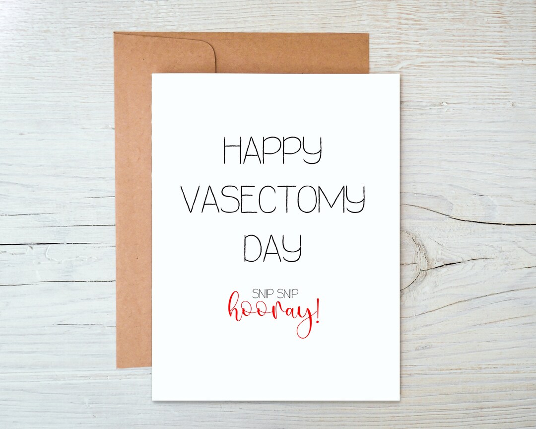Funny Vasectomy Card Happy Vasectomy Day Etsy