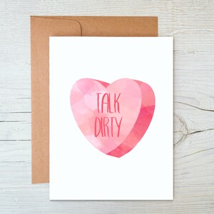 Mari drôle ou carte de Saint Valentin - Talk Dirty - carte d'anniversaire