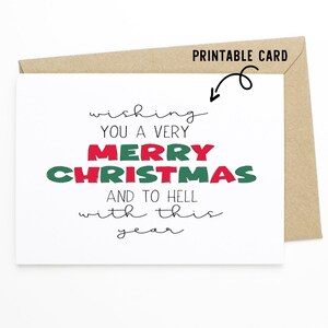 Lustige Weihnachtskarte - Ich wünsche Ihnen ein frohes Weihnachtsfest - Printable Download Karte