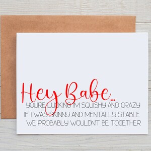 Funny Anniversary or Valentines Card - Squishy and Crazy