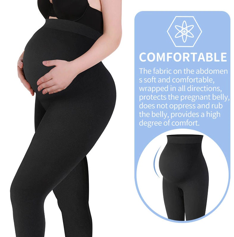 Acheter Leggings de grossesse taille haute, slim, vêtements de maternité  pour femmes enceintes, soutien du ventre, tricoté, pantalon modelant le  corps