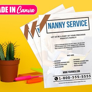 Nanny Service Flyer, DIY Canva Nanny Service Flyer Template 2022 ...