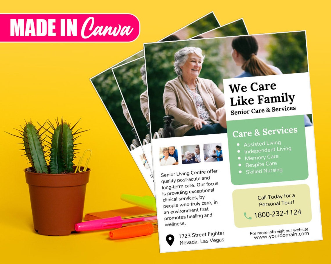 Home Health Care Service Flyer DIY Canva Home Health Care - Etsy