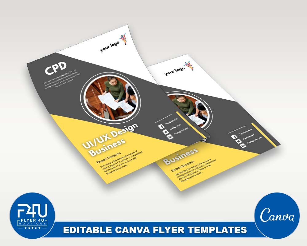 Ui Ux Design Business Flyer DIY Canva Ui Ux Design Business - Etsy