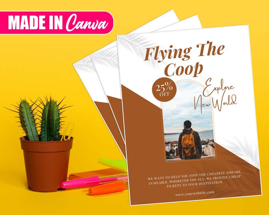 Flying the Coop Flyer, DIY Canva Flying the Coop Flyer, Editable Canva