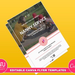 Nanny Service Flyer, DIY Canva Nanny Service Flyer Template 2022 ...