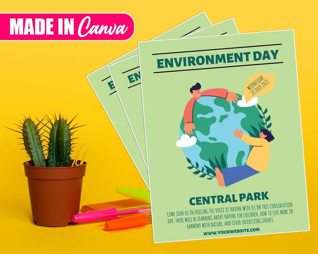 Environment Day Flyer DIY Canva Environment Day Flyer Etsy