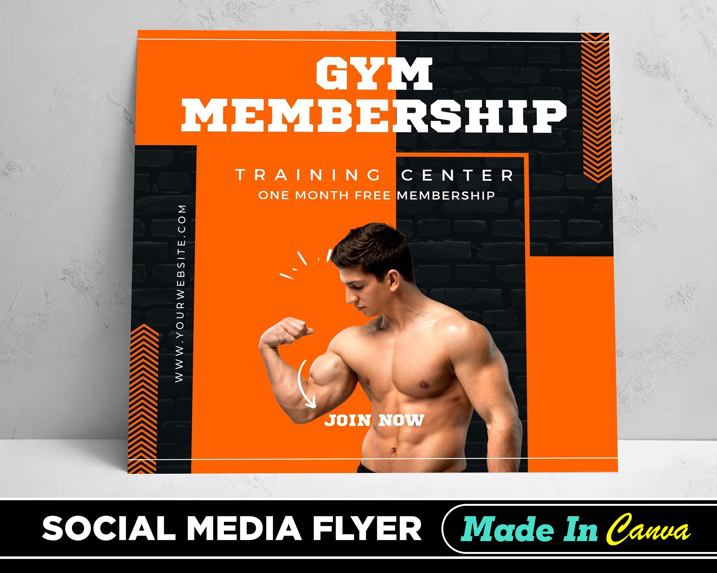 Gym Membership Flyer, DIY Canva Gym Membership Flyer Template 2022,  Editable Social Media Flyer Template for Gym Membership - Etsy