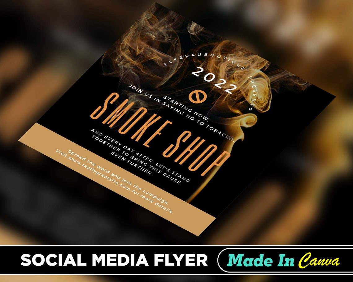 Smoke Shop Flyer DIY Canva Smoke Shop Flyer Template 2022 Etsy