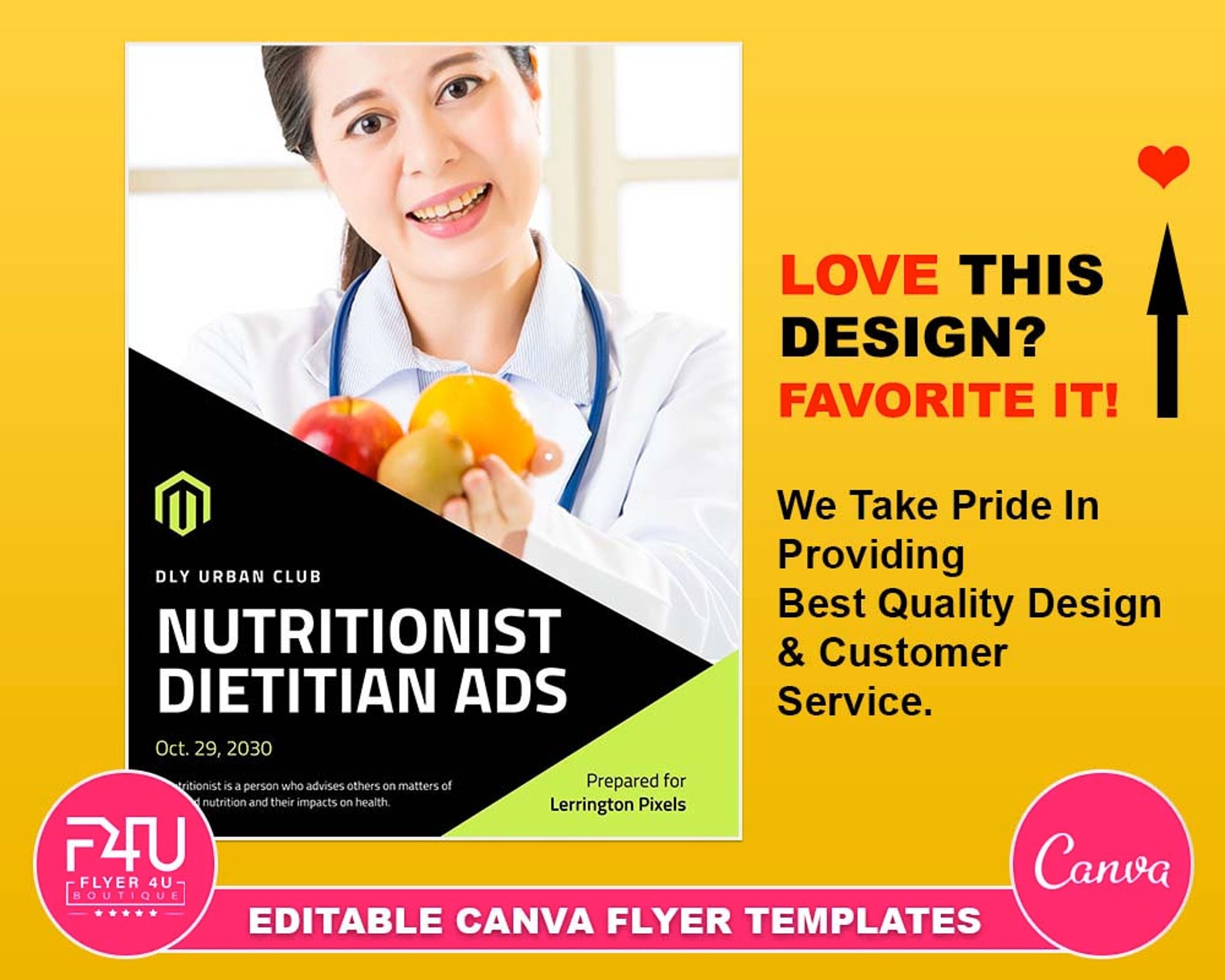 Nutritionist Dietitian Ads Flyer DIY Canva Nutritionist Etsy