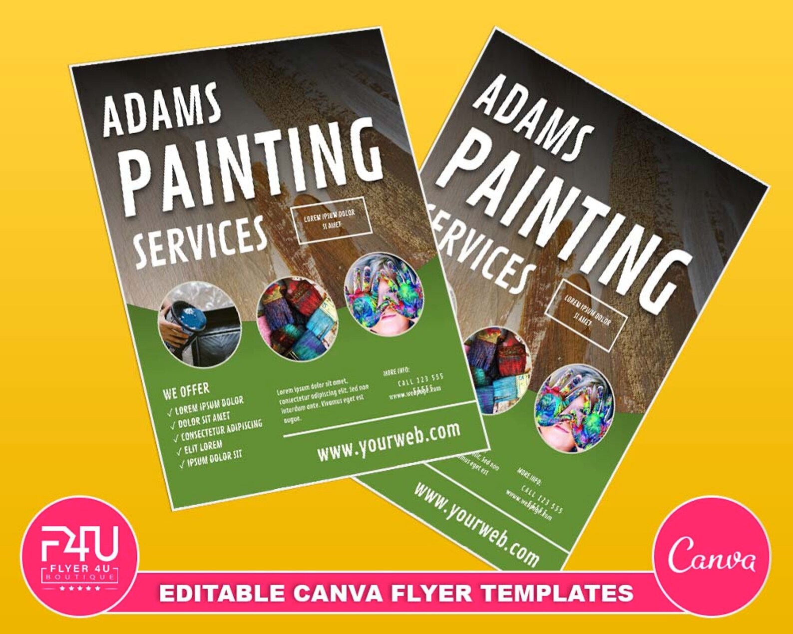 House Painting Flyer, DIY Canva House Painting Flyer Template 2022