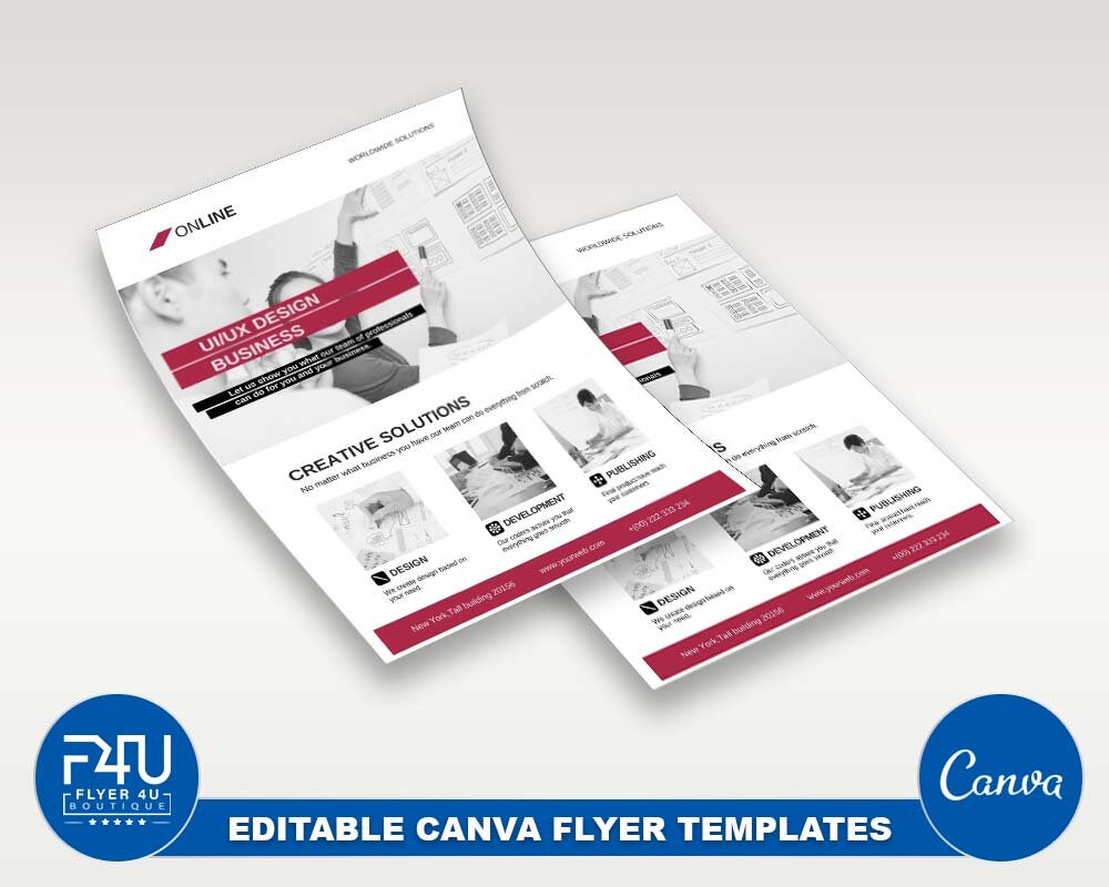 Ui Ux Design Business Flyer DIY Canva Ui Ux Design Business - Etsy