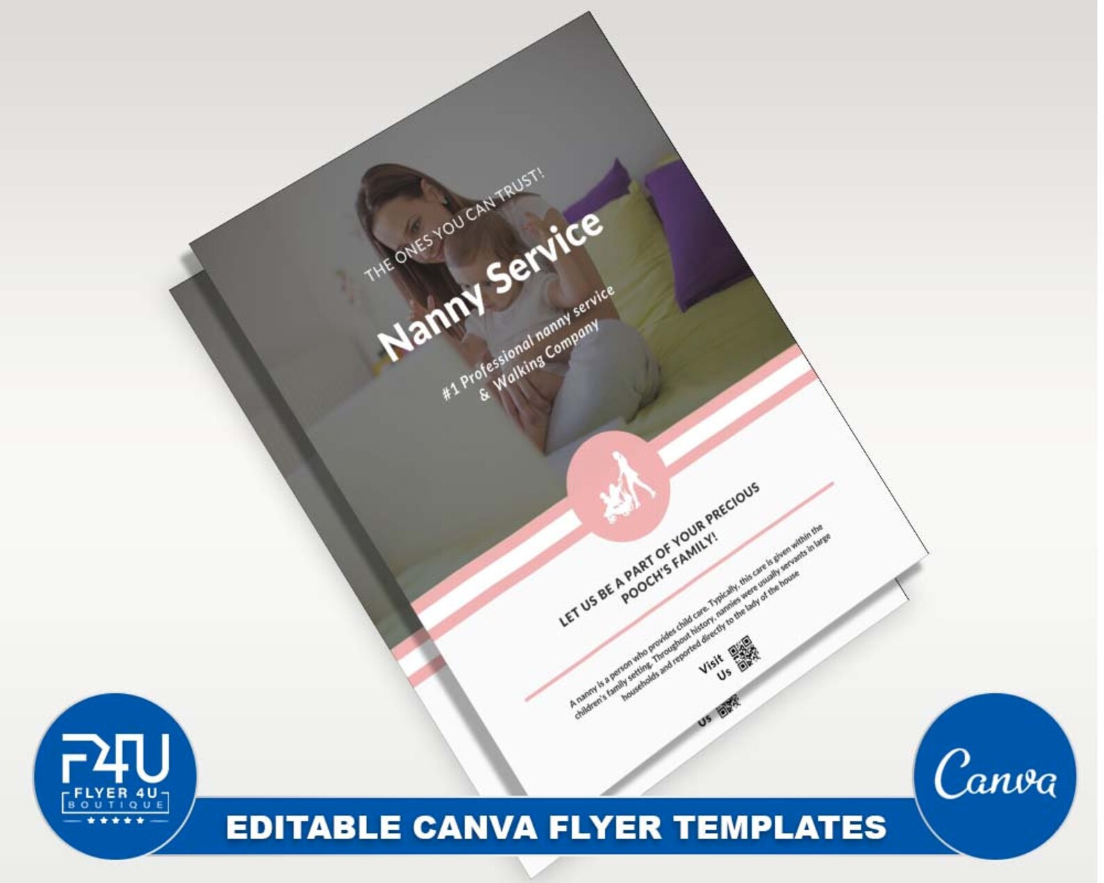Nanny Service Flyer DIY Canva Nanny Service Flyer Template - Etsy