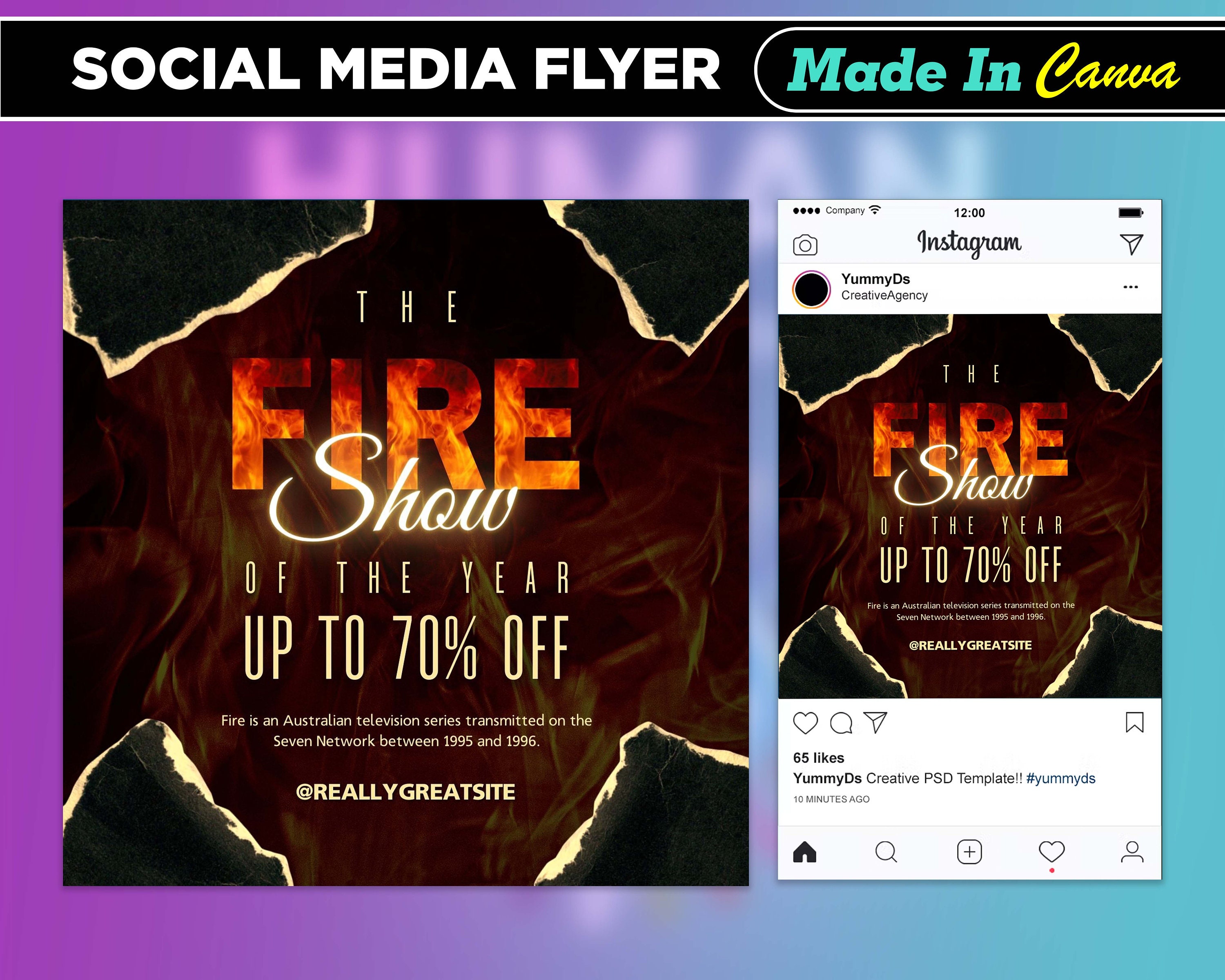 Fire Show Flyer, DIY Canva Fire Show Flyer Template 2022, Editable Fire Show Flyer, DIY Canva Fire Show Flyer Template 2022, Editable