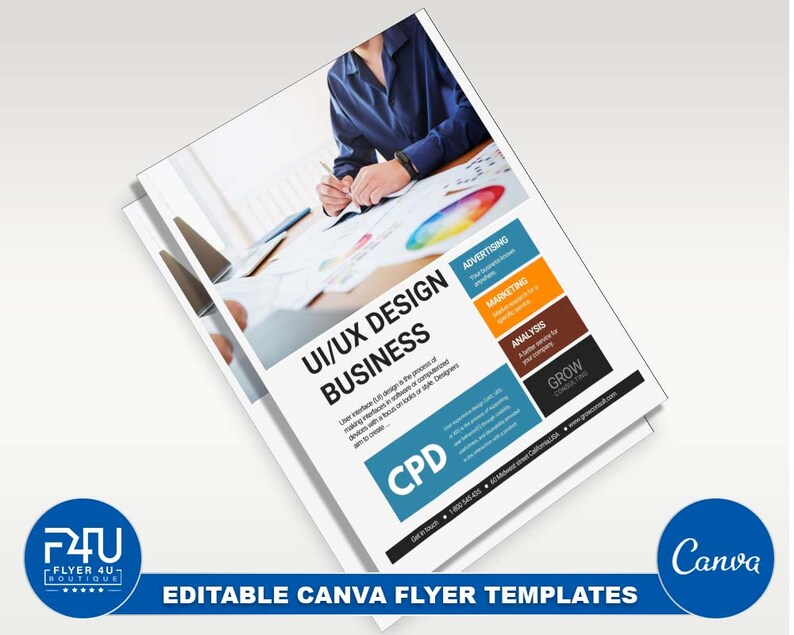 Ui ux design business flyer diy canva ui ux design business etsy ireland