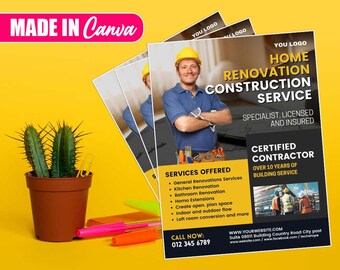 General Contractor Flyer - Etsy