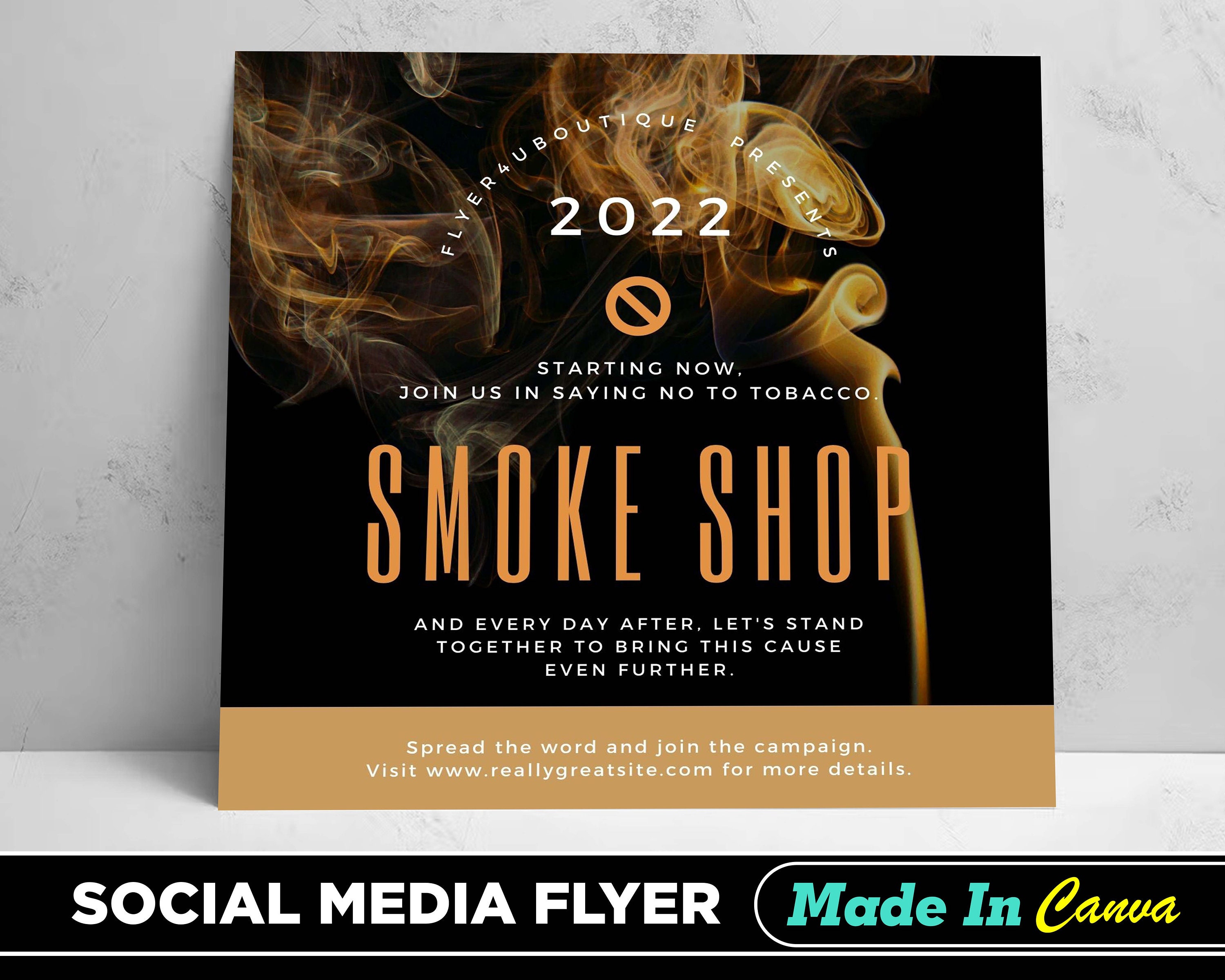 Smoke Shop Flyer DIY Canva Smoke Shop Flyer Template 2022 - Etsy
