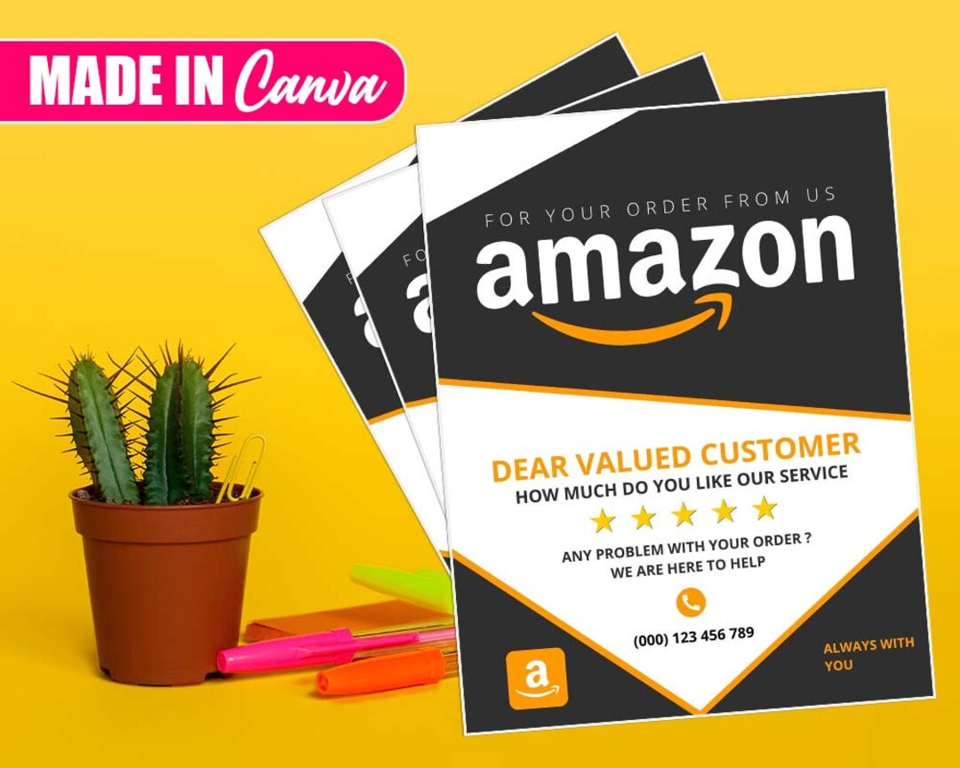 Amazon Flyer DIY Canva Amazon Templates Editable Canva US Etsy