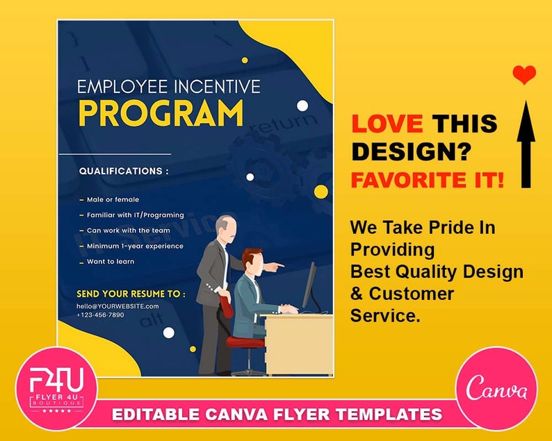 Employee Incentive Program, DIY Canva Employee Incentive Program
