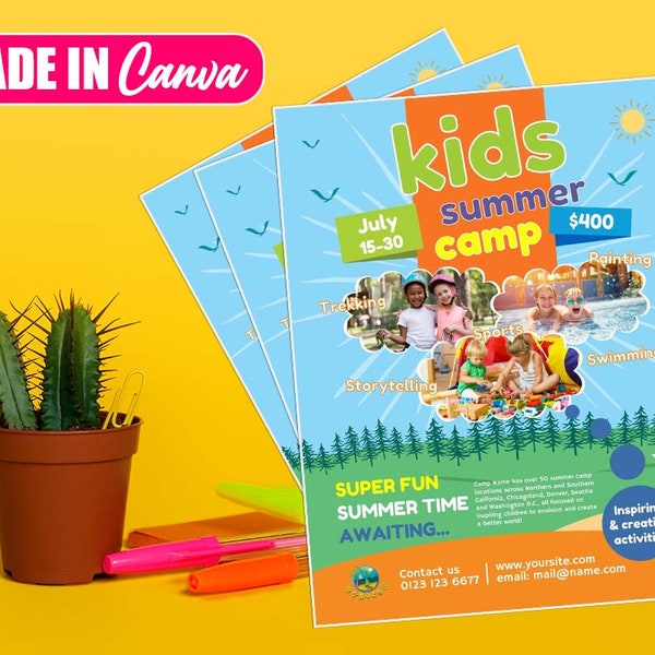 Summer Camp Letter Template Etsy Summer Camp Letter Template Etsy