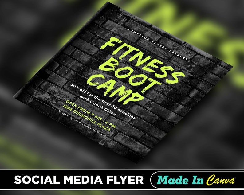 Boot Camp Flyer DIY Canva Boot Camp Flyer Template 2022 - Etsy