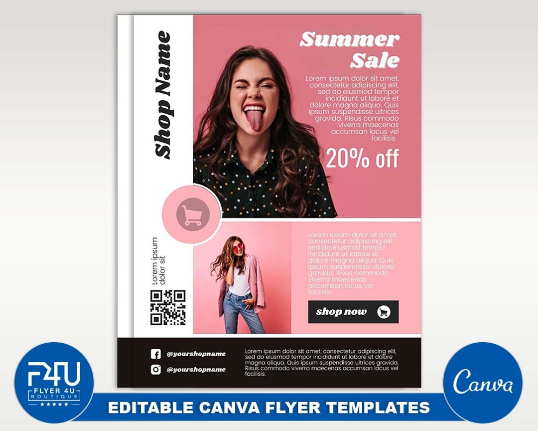 Boutique Flyer DIY Canva Boutique Flyer Template 2022 