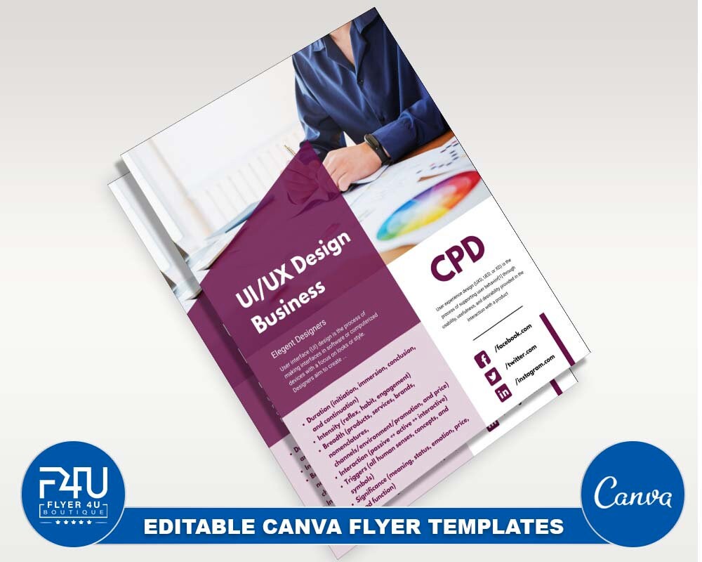 Ui Ux Design Business Flyer DIY Canva Ui Ux Design Business - Etsy