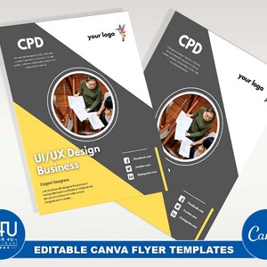 Ui Ux Design Business Flyer, DIY Canva Ui Ux Design Business Template ...