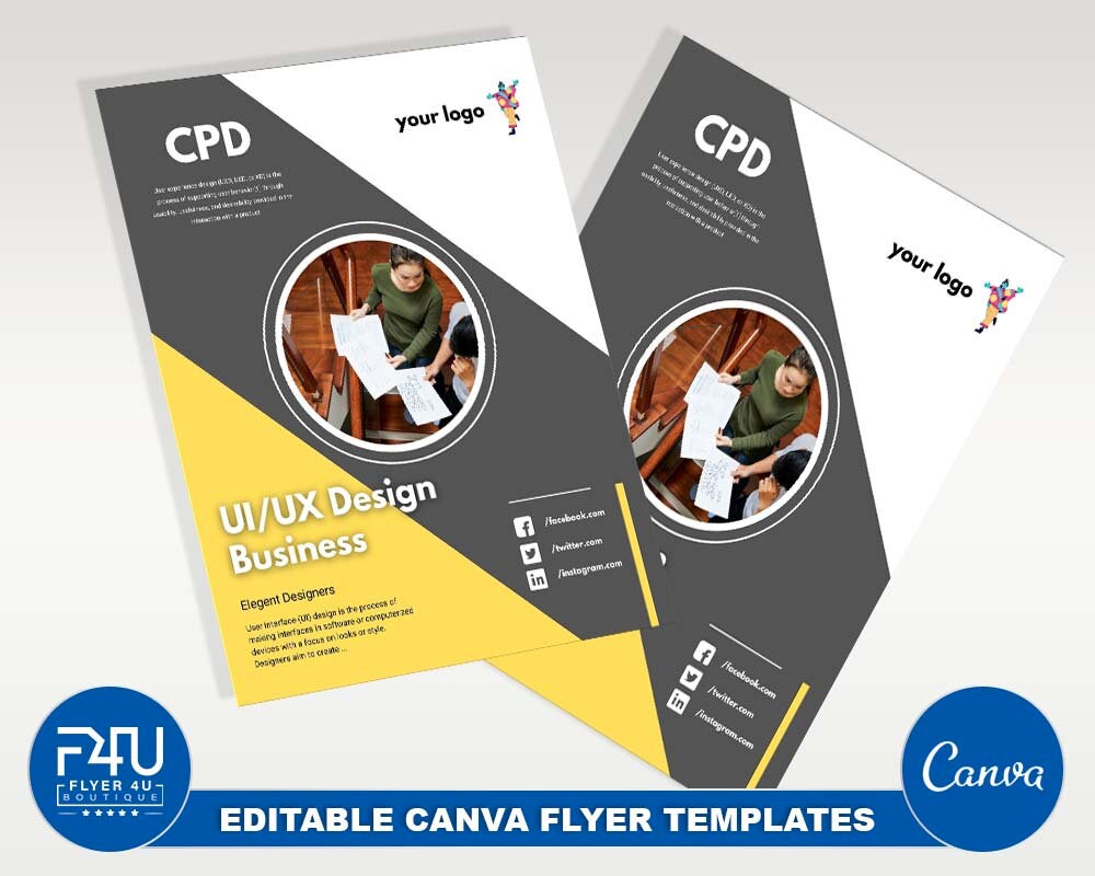 Ui Ux Design Business Flyer DIY Canva Ui Ux Design Business - Etsy