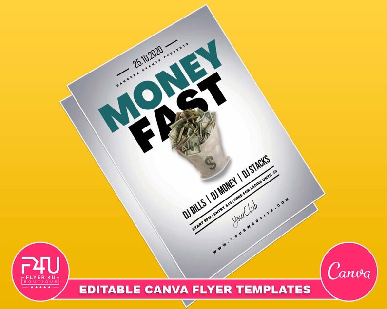 Money Flyer DIY Canva Money Flyer Template 2022 Editable - Etsy