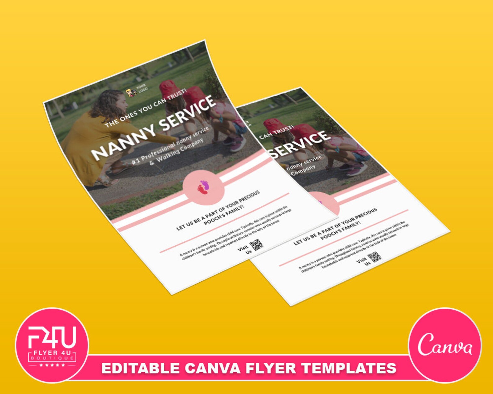 Nanny Service Flyer DIY Canva Nanny Service Flyer Template - Etsy