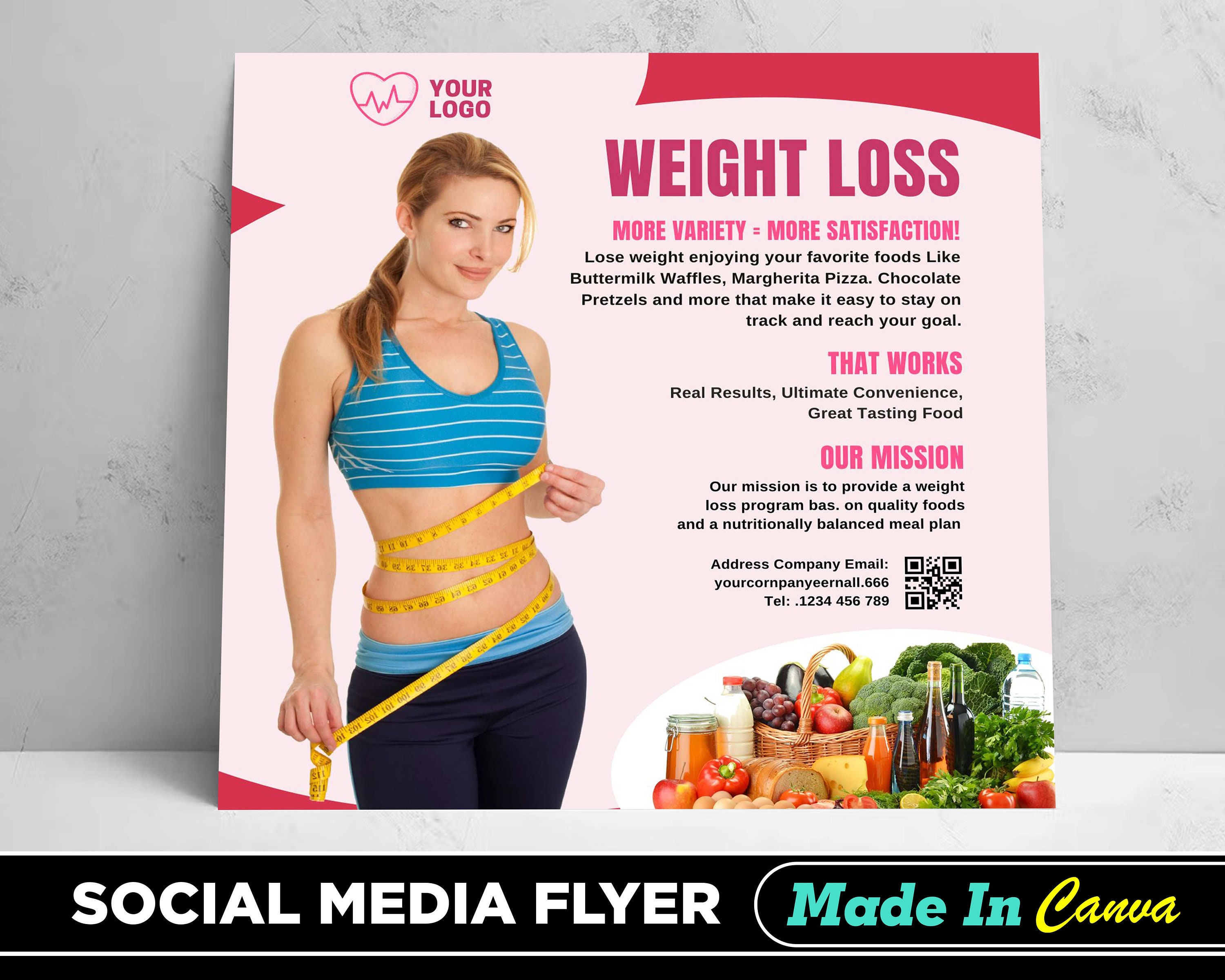 Nutrition Weight Loss Flyer, DIY Canva Nutrition Weight Loss Flyer