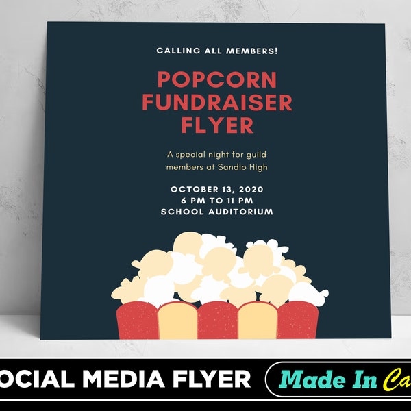 Popcorn Flyer Etsy